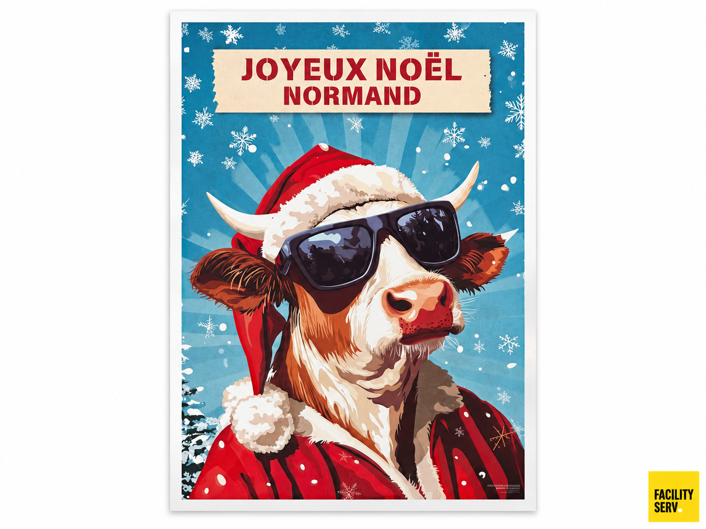 Affiche A4 — Humour normand « Joyeux Noël normand »