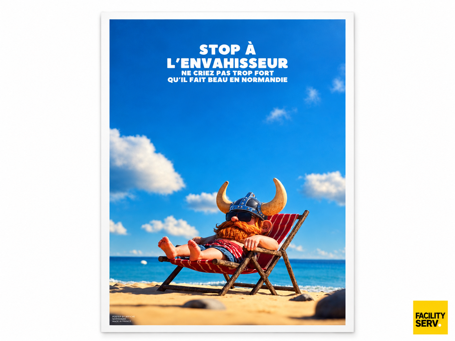 Affiche A4 — Humour normand « Stop à l’envahisseur »
