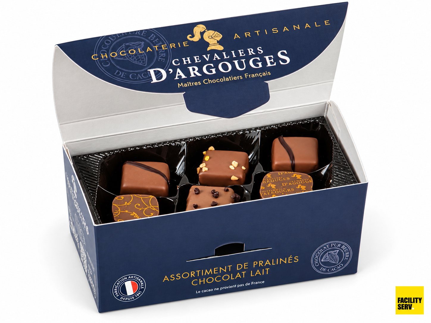 Ballotin Assortiment de pralinés au chocolat au lait — Chevaliers d’Argouges — 185 g