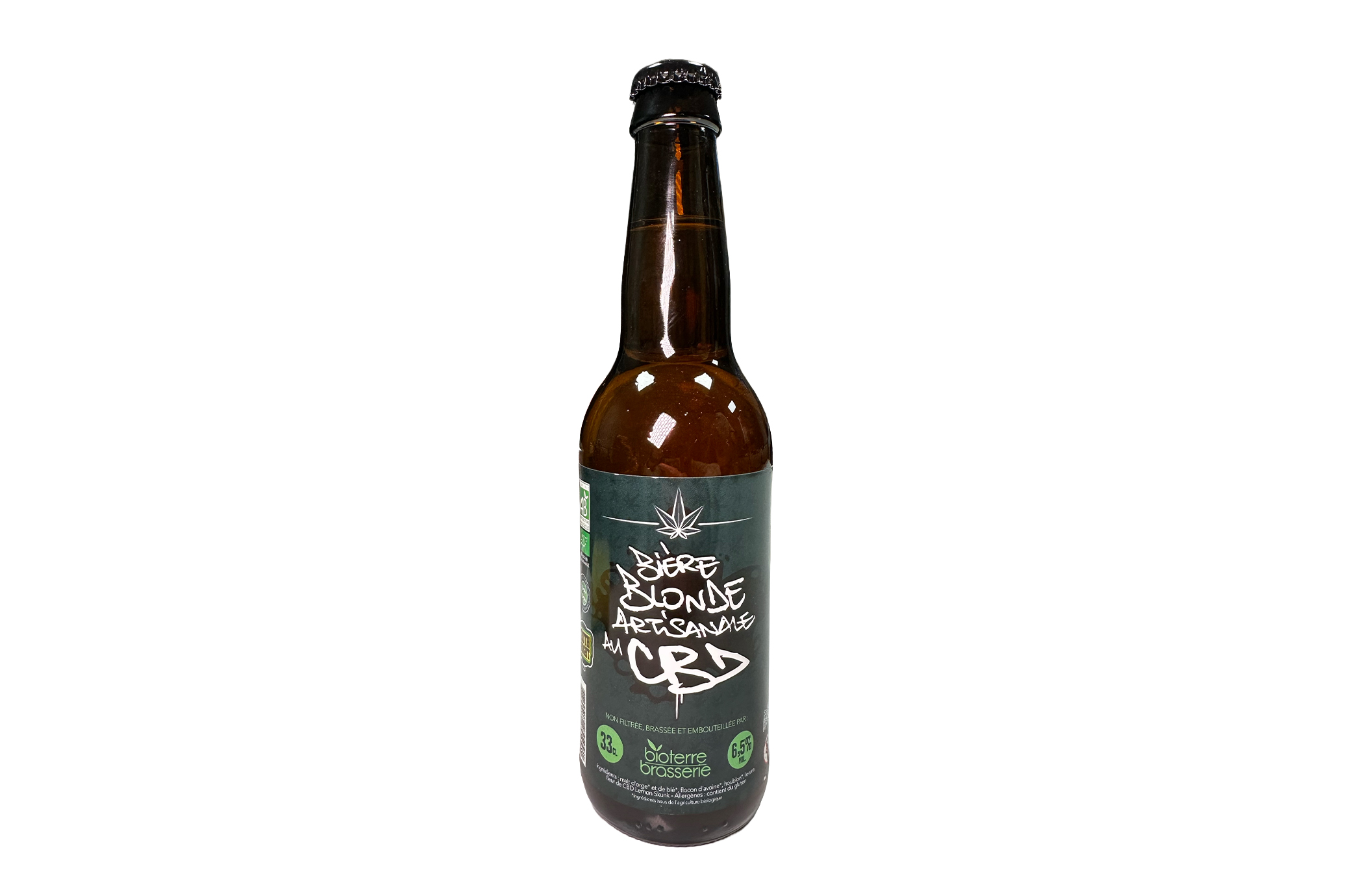 Bière blonde artisanale au CBD 33cl