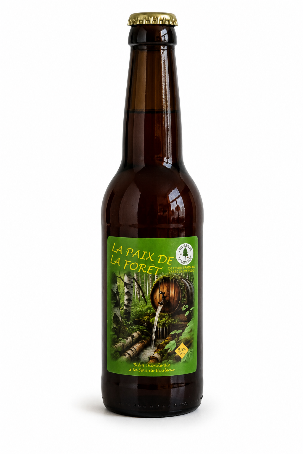 Bière Blonde “La Paix de la Forêt” 33cl – La Sève de Bouleau du Pays de Bray