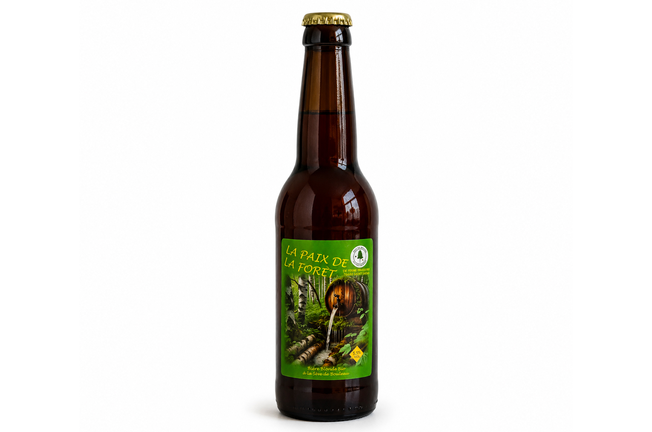 Bière Blonde “La Paix de la Forêt” 33cl – La Sève de Bouleau du Pays de Bray