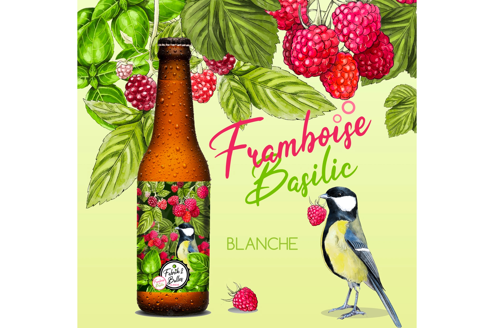 Bière Fabrik2bulles - Framboise & Basilic