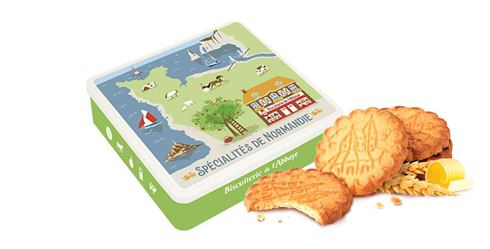Boîte Biscuits “Spécialités de Normandie” – Biscuiterie de l'Abbaye