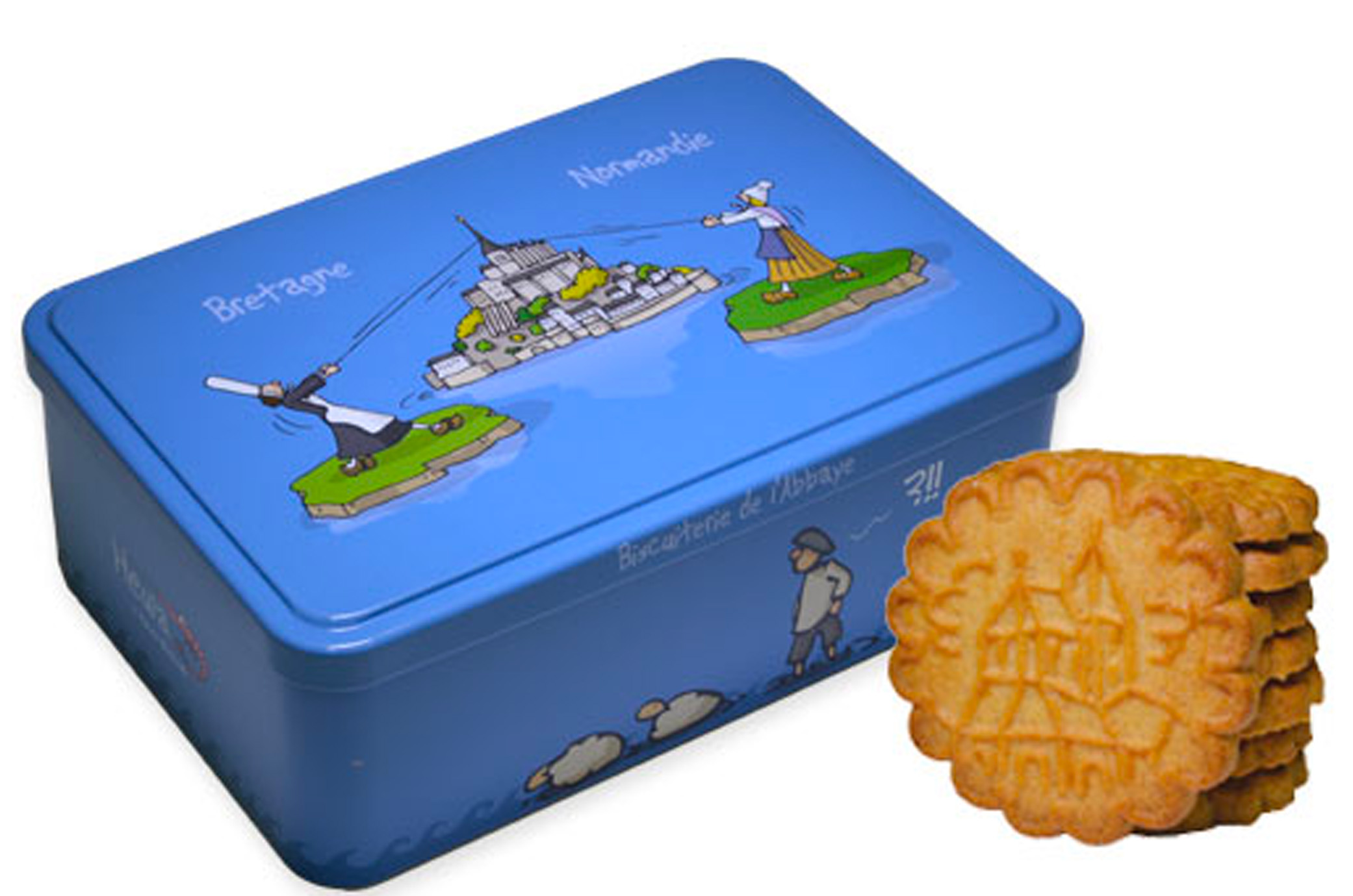 Boîte bleu HEULA Bretagne / Normandie – Biscuits normands 315g