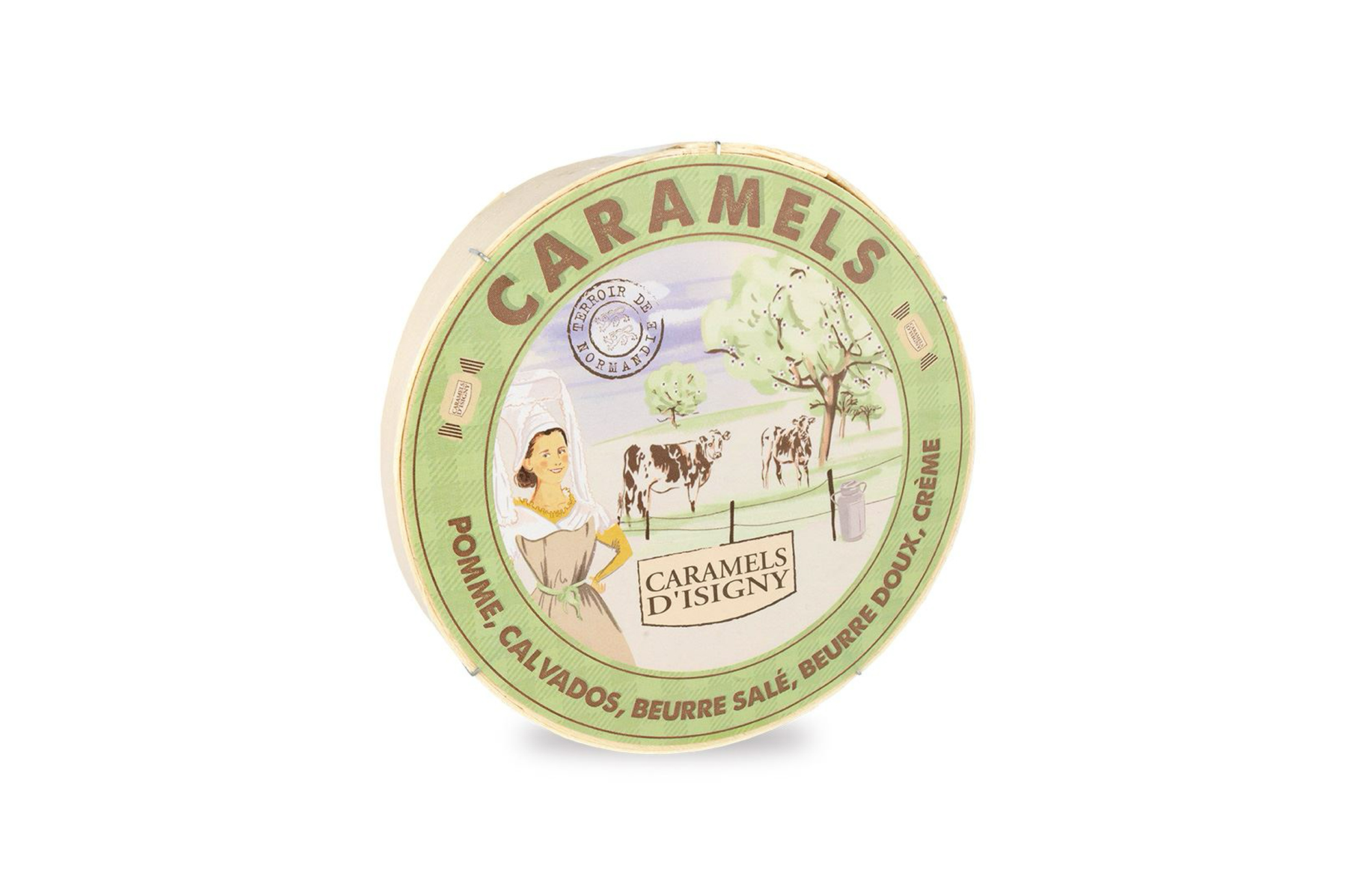 BOÎTE BOIS CARAMELS ASSORTIMENT "NORMANDIE"