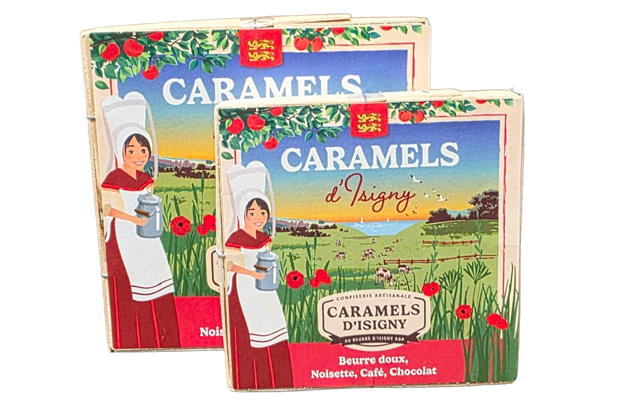 Boîte Carrée Caramels Assortiment Tradition de Caramels d'Isigny