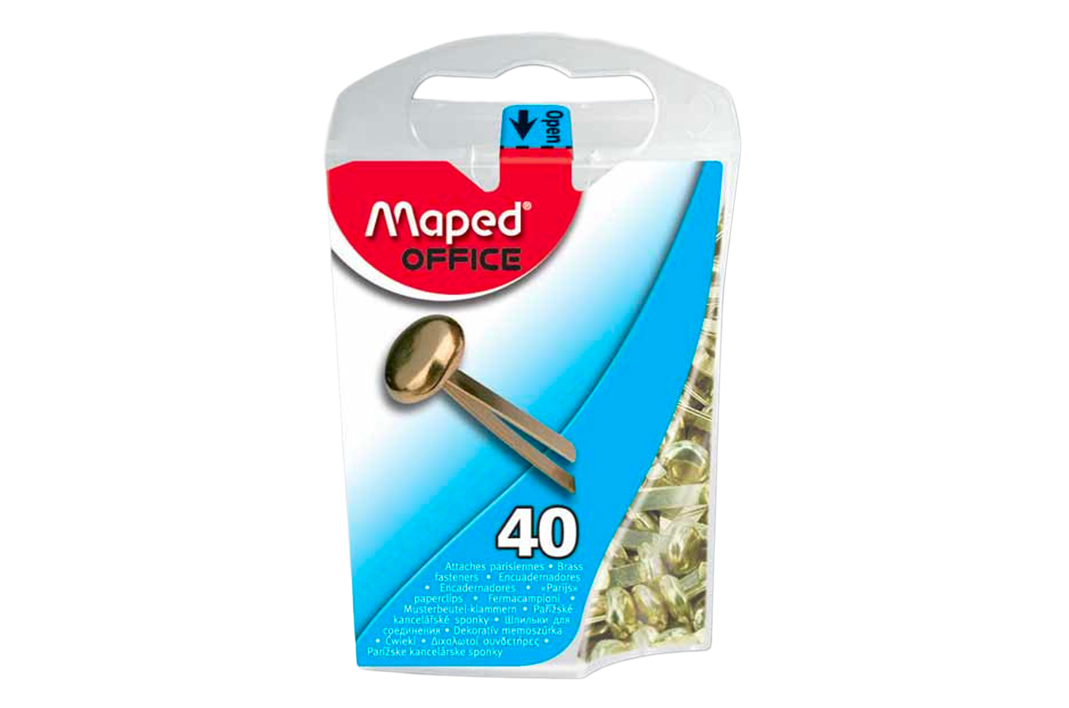 📌 Boîte de 40 attaches parisiennes en laiton 17 mm – Maped
