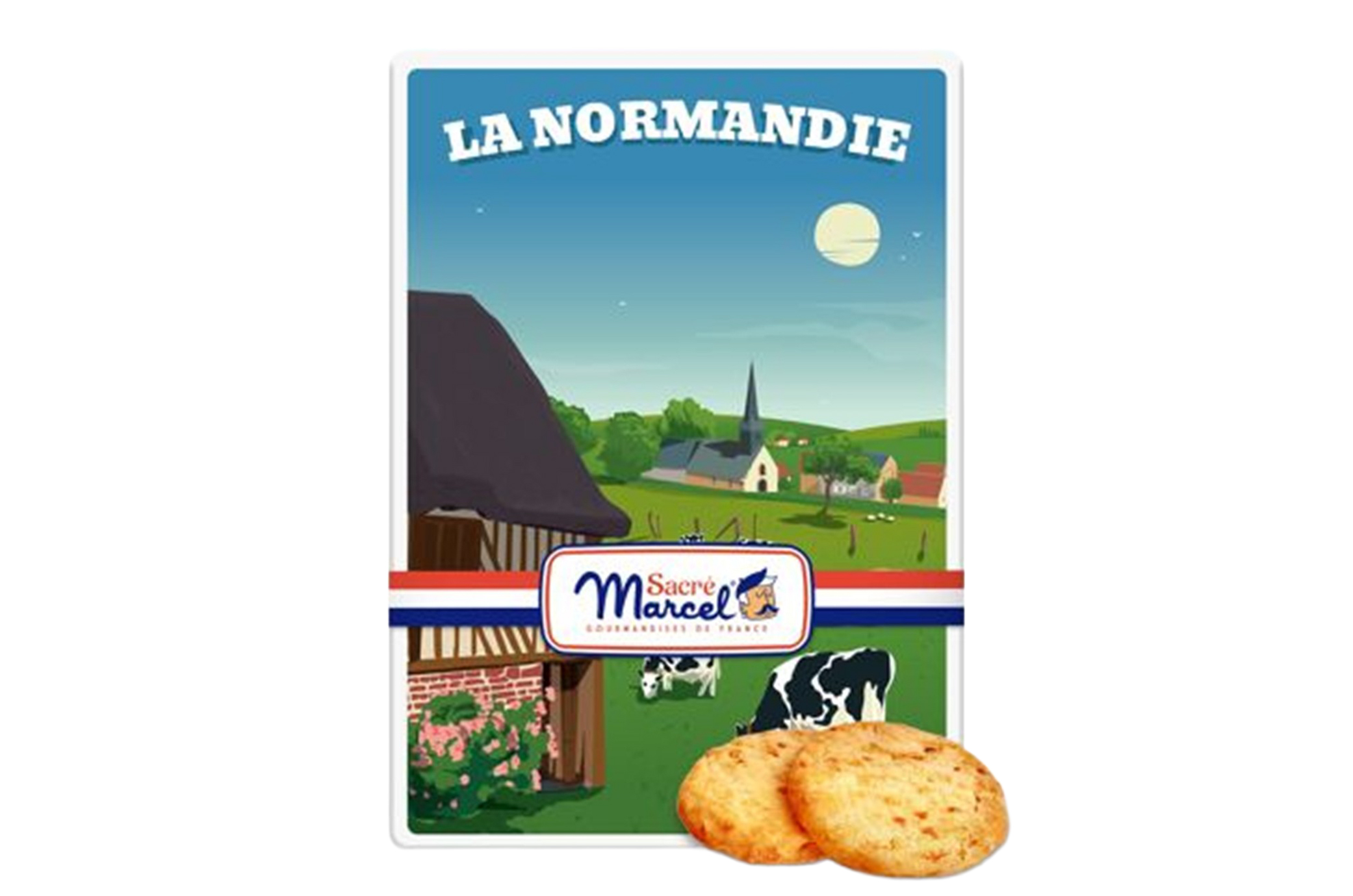 🍏 Boîte métal “Campagne Normande” – Sablés à la pomme | Sacré Marcel