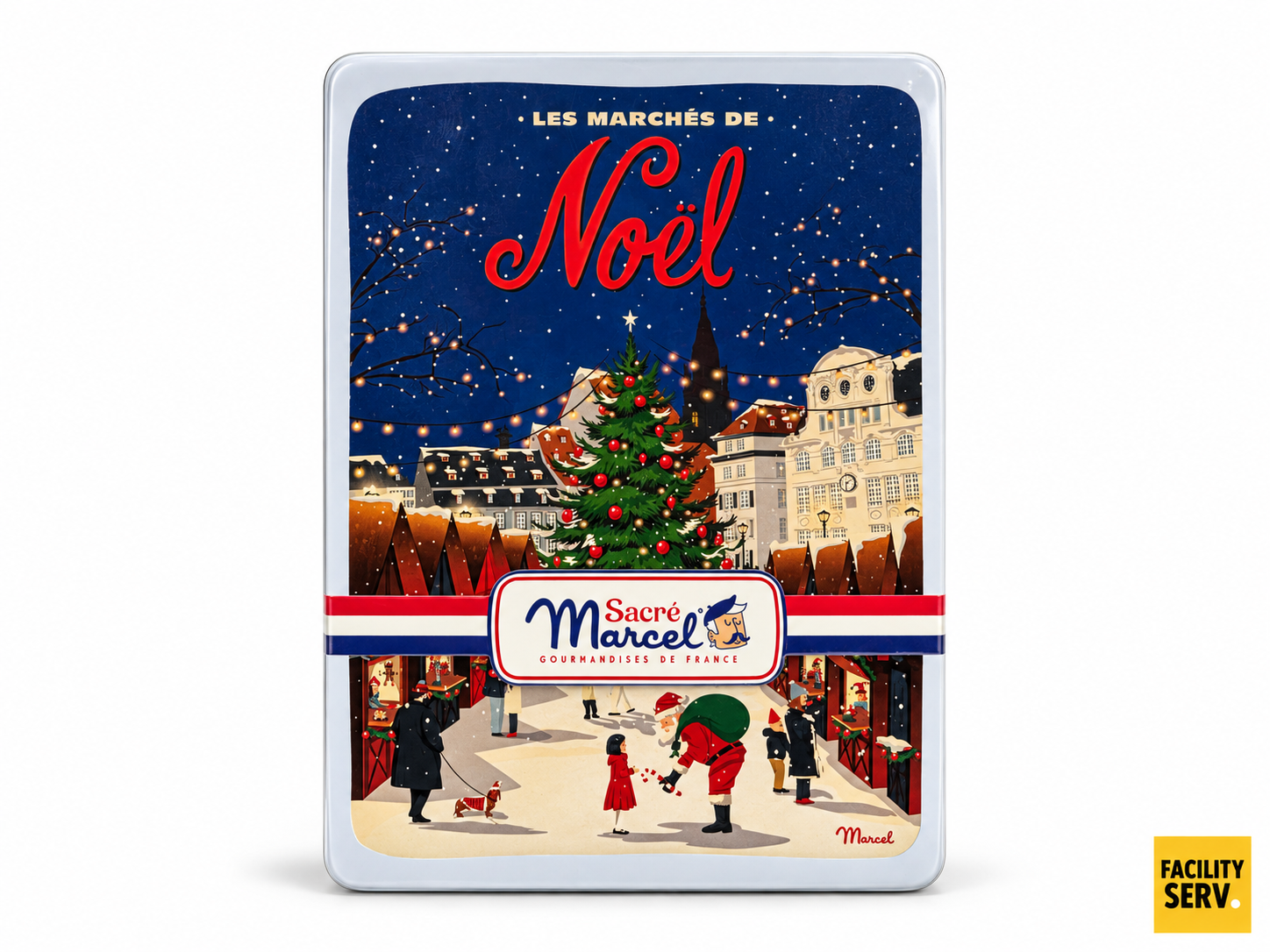 Boîte métal de truffes fantaisies aux éclats de noisettes – Sacré Marcel – 200 g