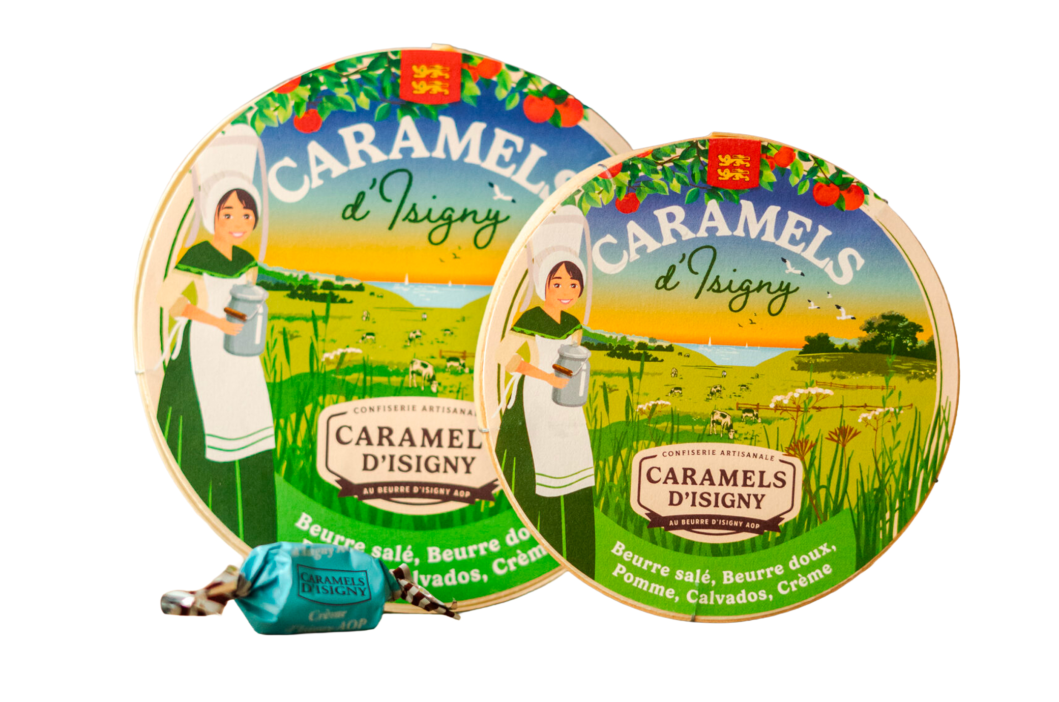 Boîte ronde Assortiment Normandie de Caramels d’Isigny