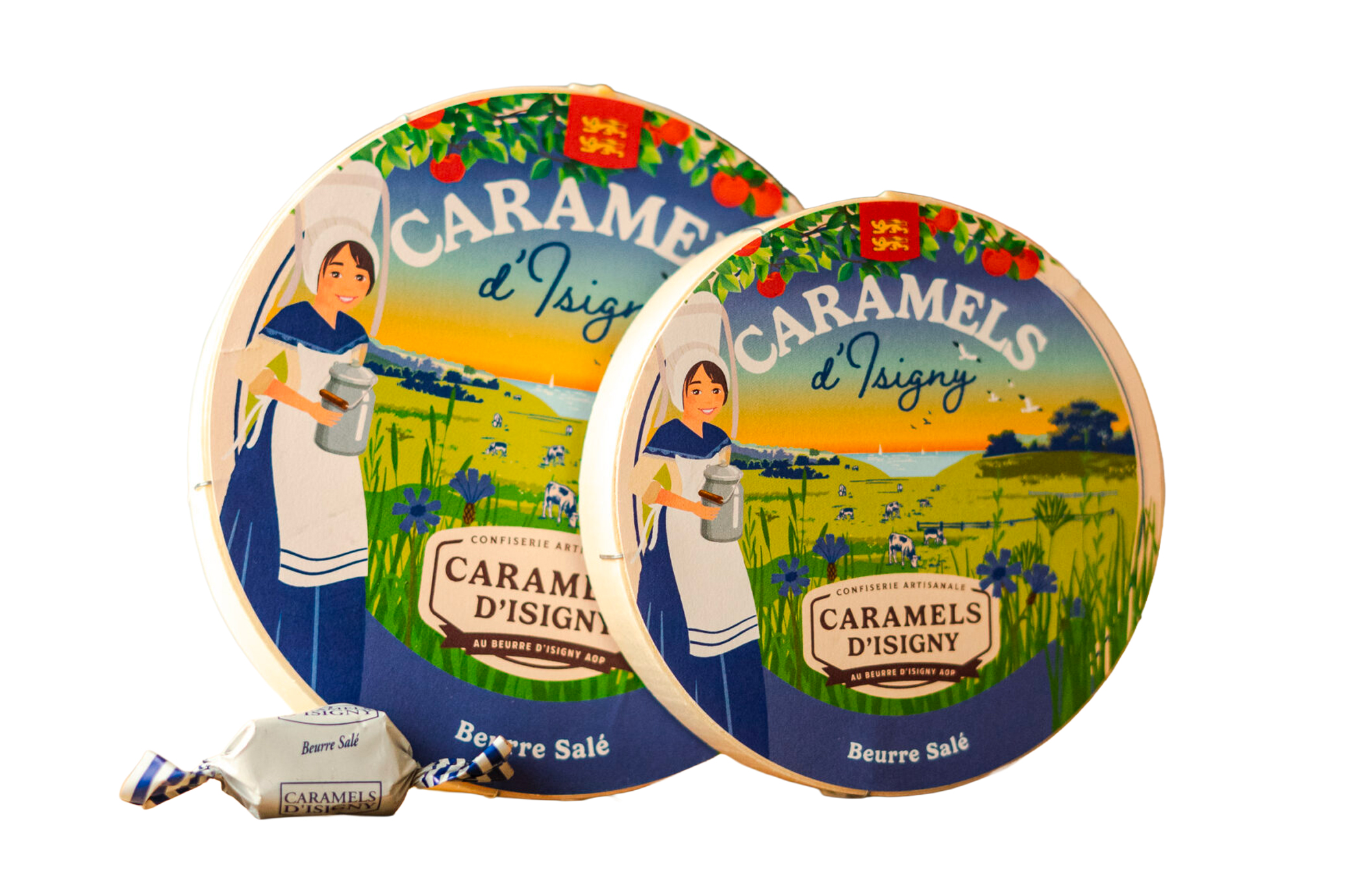 Boîte ronde Caramels au Beurre Salé d'Isigny A.O.P.