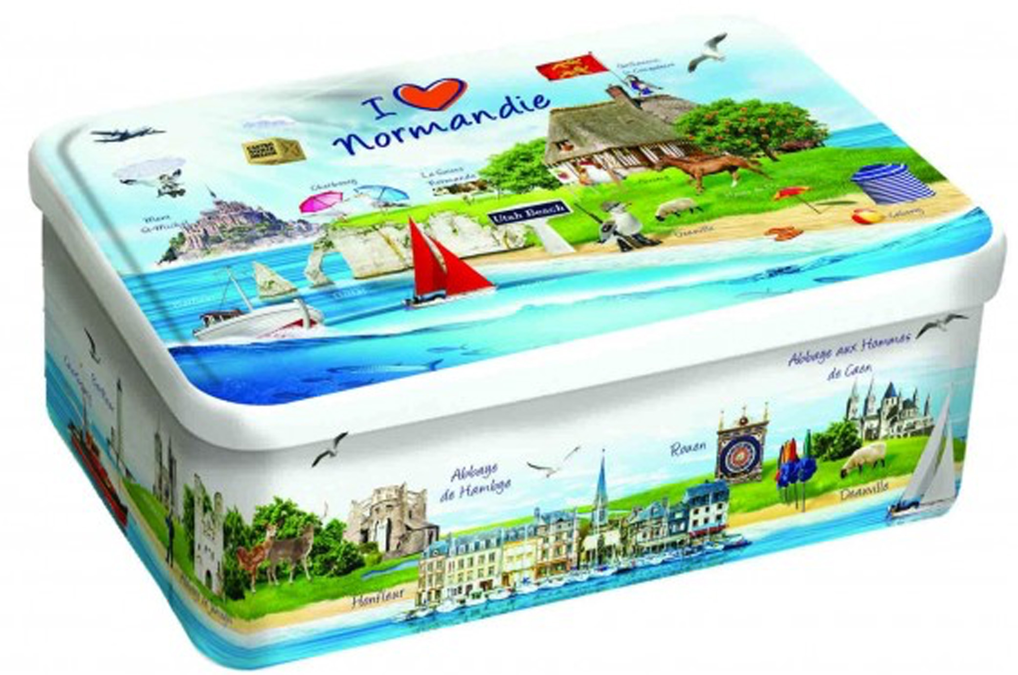 Boîte sucre I love Normandie sablés normands 225g