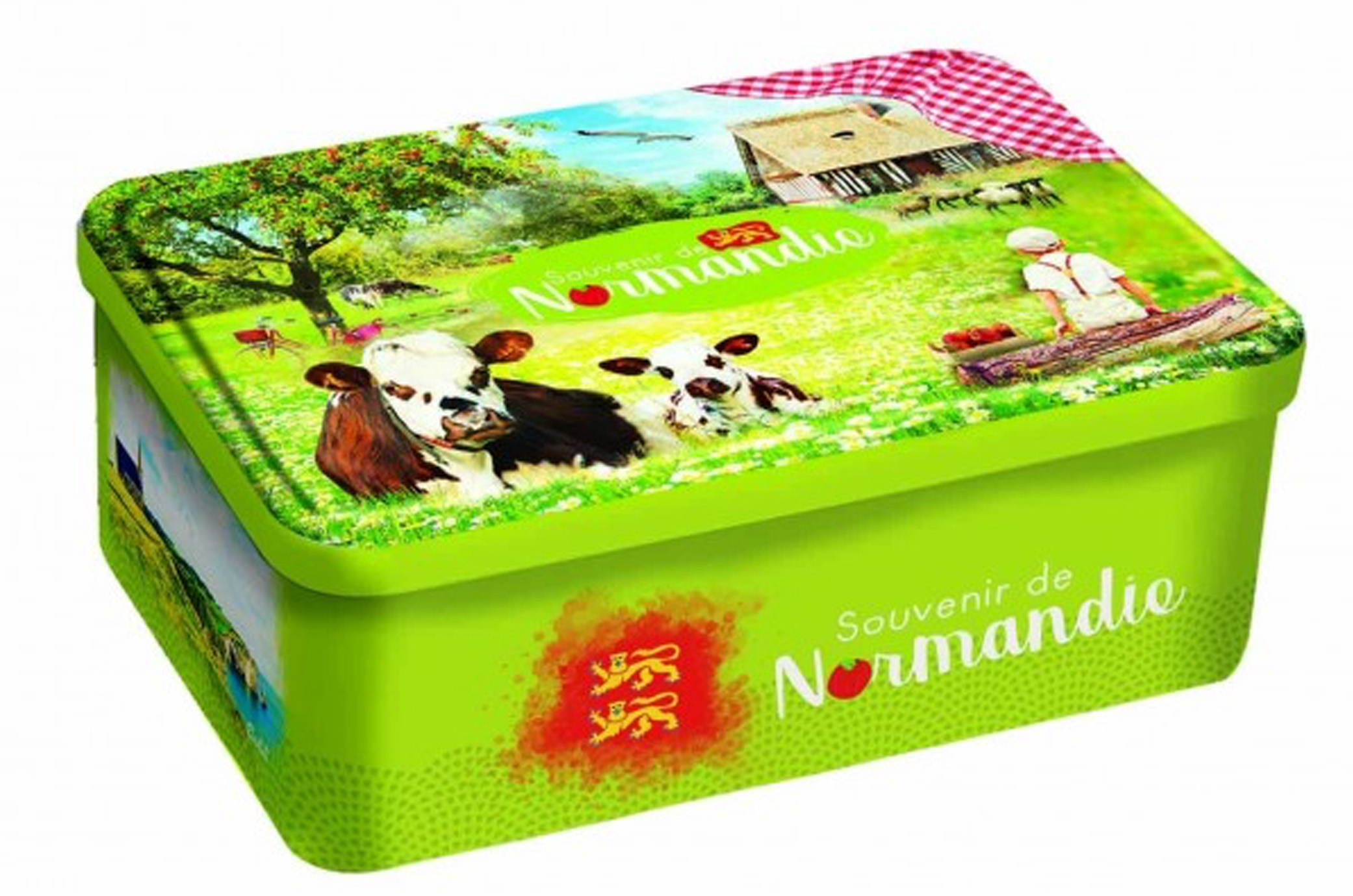 Boîte sucre multivues Normandie sablés normands 225g