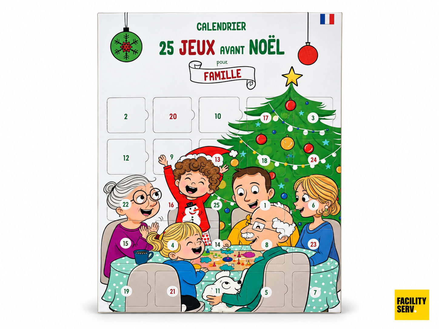 Calendrier de l’Avent « 25 jeux en famille » – Calendrier Évènement