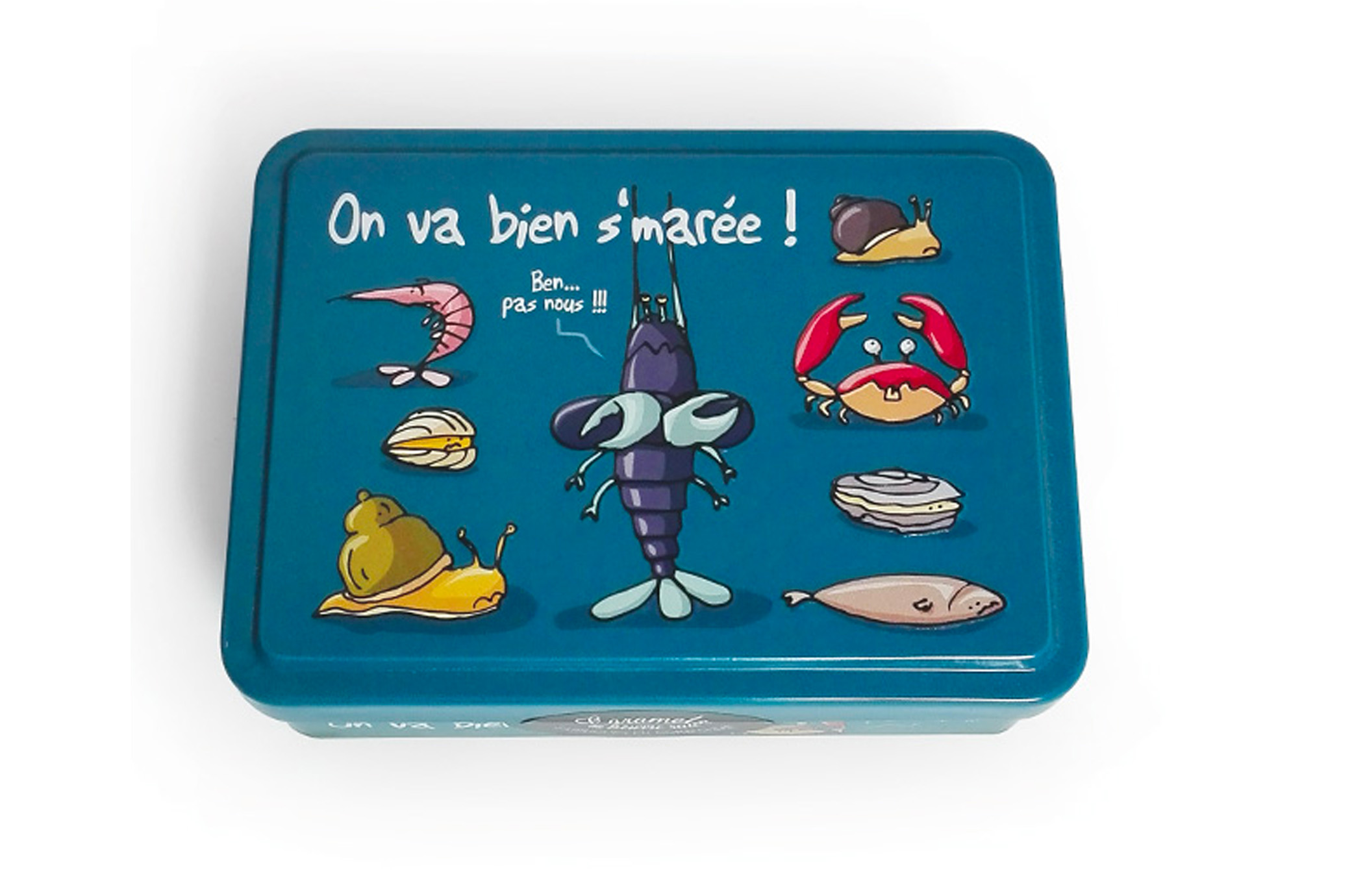 Boîte Demi-Sucrette “On va bien s’Marée 100g HiHiHi” – Caramels au Beurre Salé et à la Fleur de Sel – Maison DV