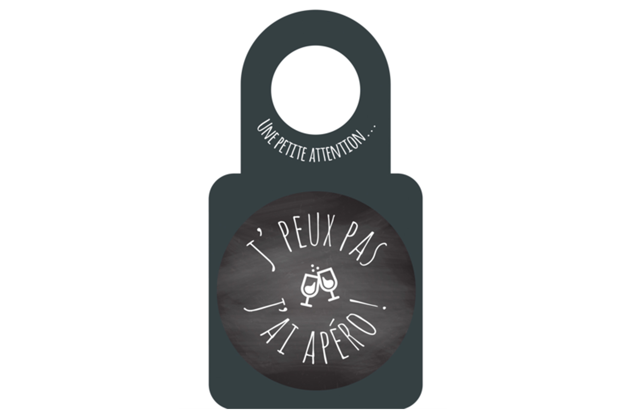 Carte message/goulot Victoria disque anti-goutte - J'peux pas J'ai apéro