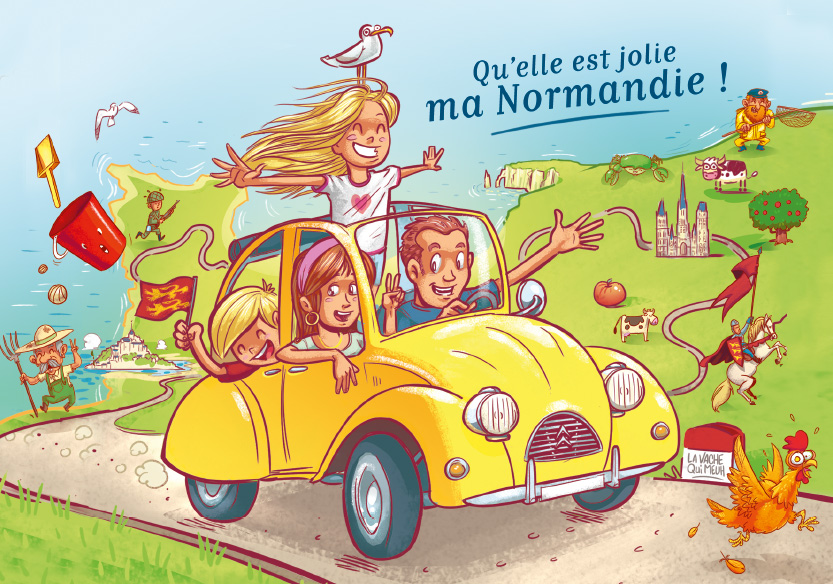 CARTE POSTALE Les P’tits Normands découvrent la Normandie
