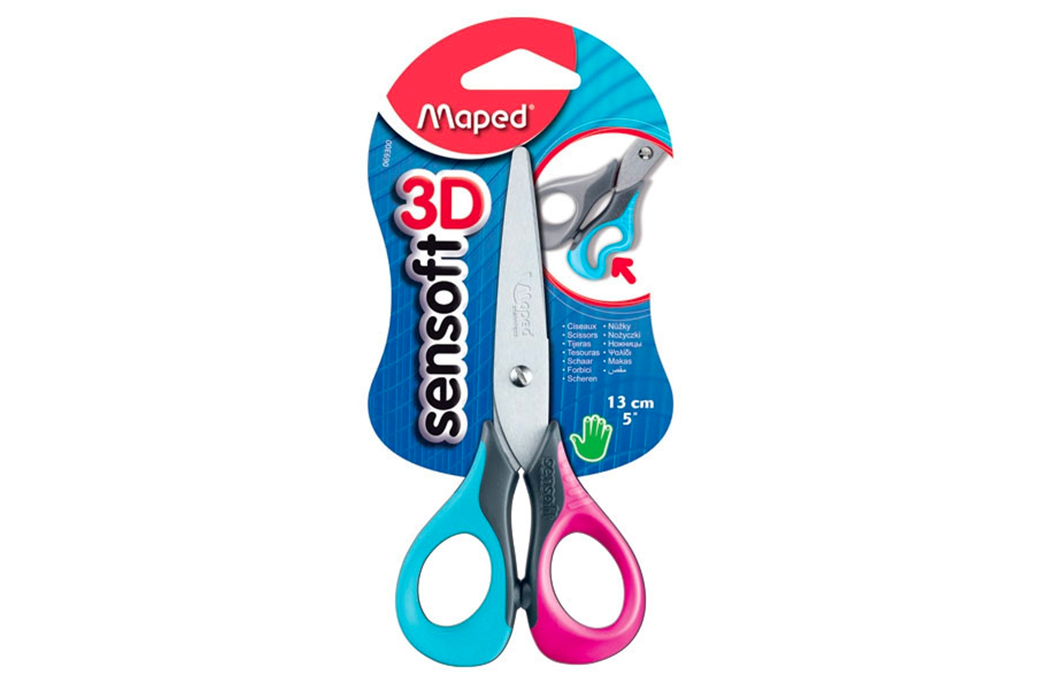 ✂️ Ciseaux Sensoft 13 cm – Coloris assortis – Maped