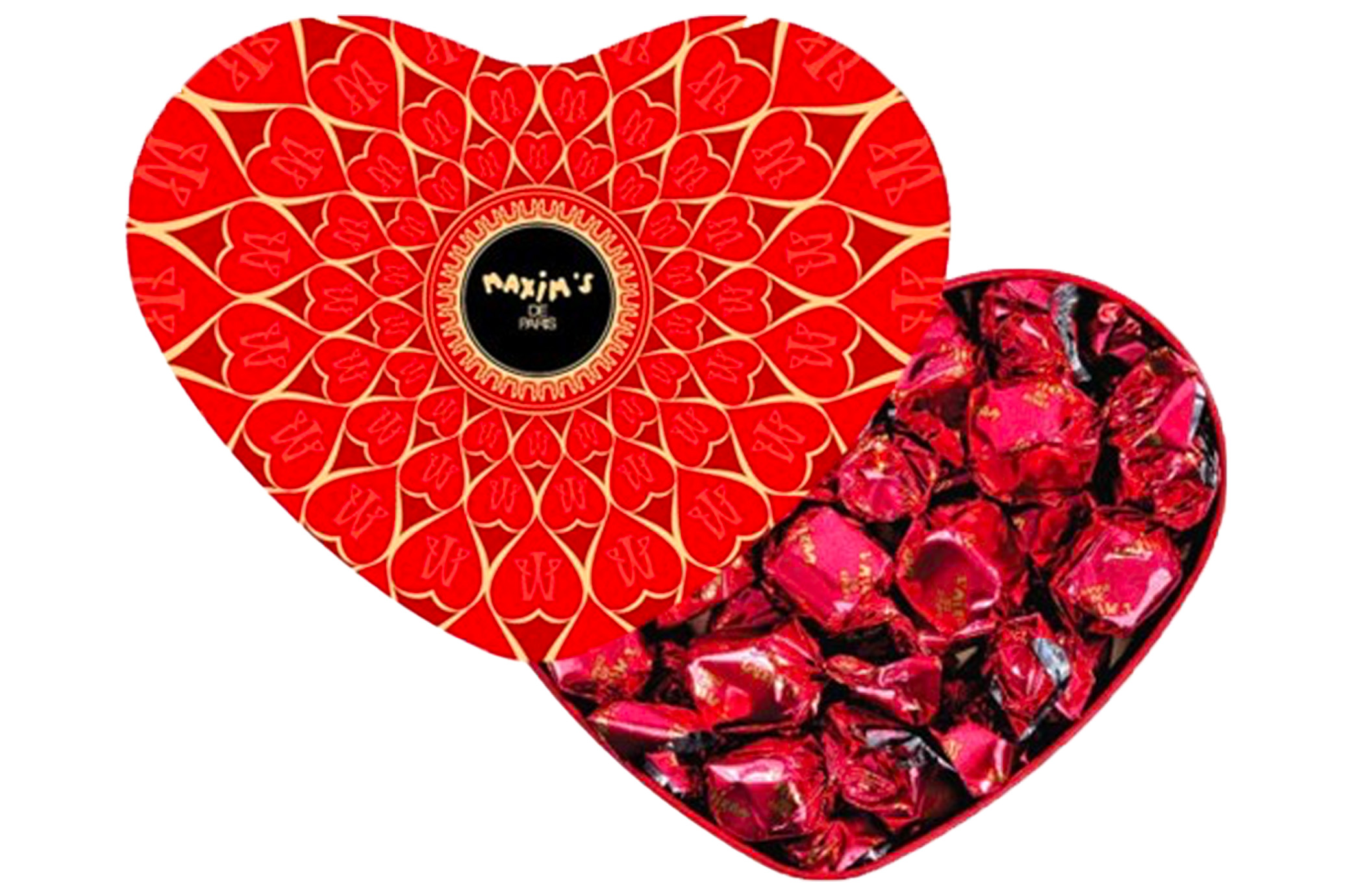 Coeur rouge chocolat au lait tendre nougat 90g