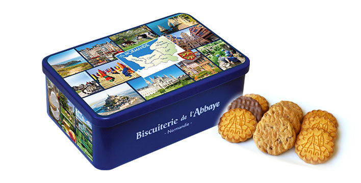 🍪 Coffret Carte Postale de Normandie – Assortiment de Biscuits – Biscuiterie de l’Abbaye