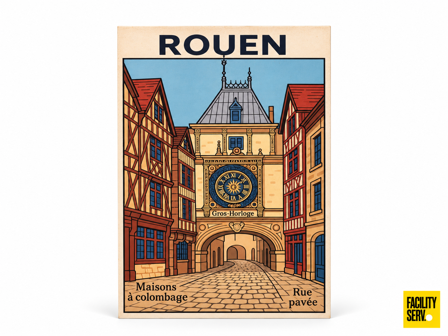 Collection de cartes postales « La Normandie » — Collection Affiches scolaires — Gros-Horloge