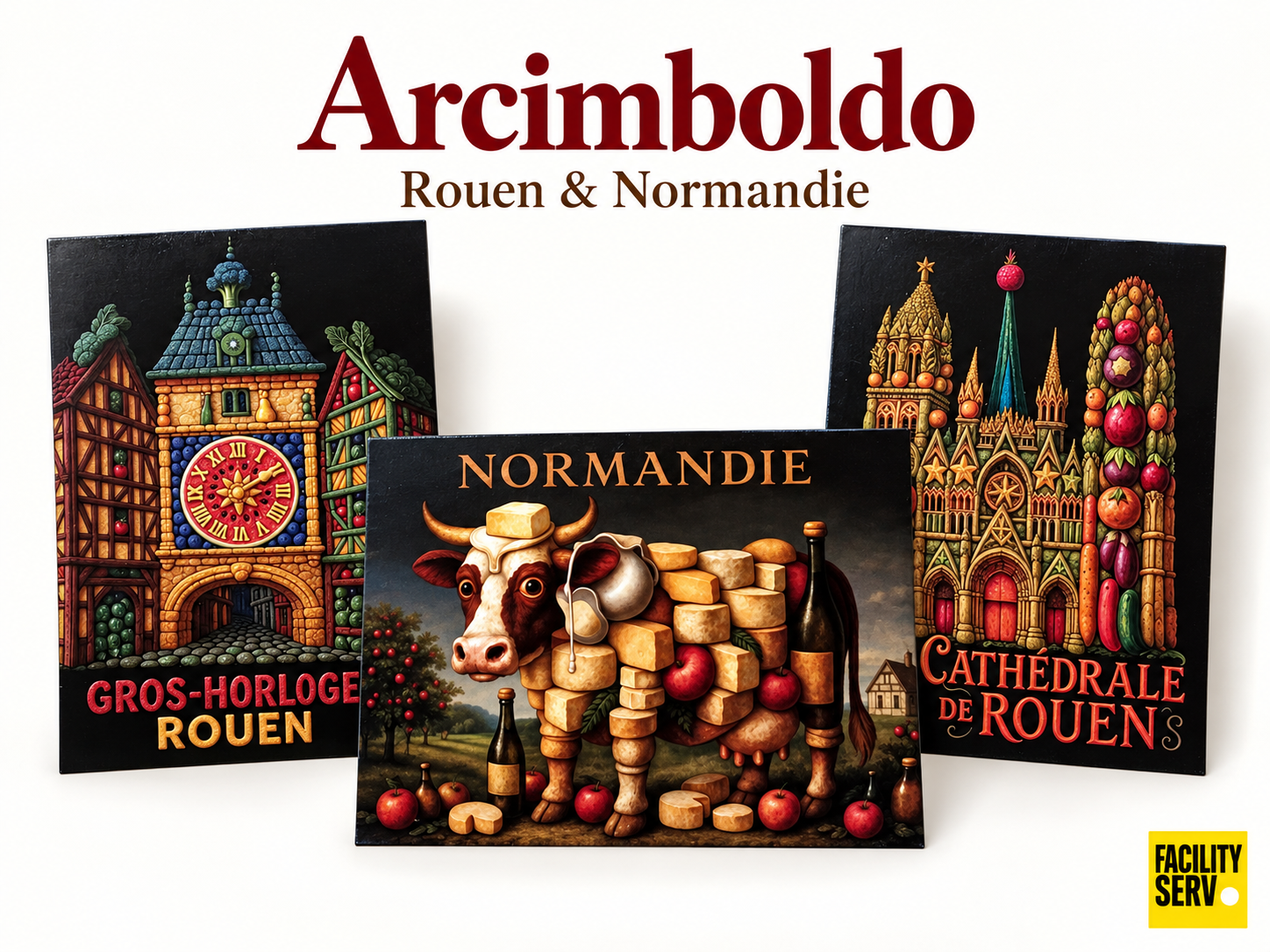 Collection de cartes postales « La Normandie » — Collection Arcimboldo — 3 modèles
