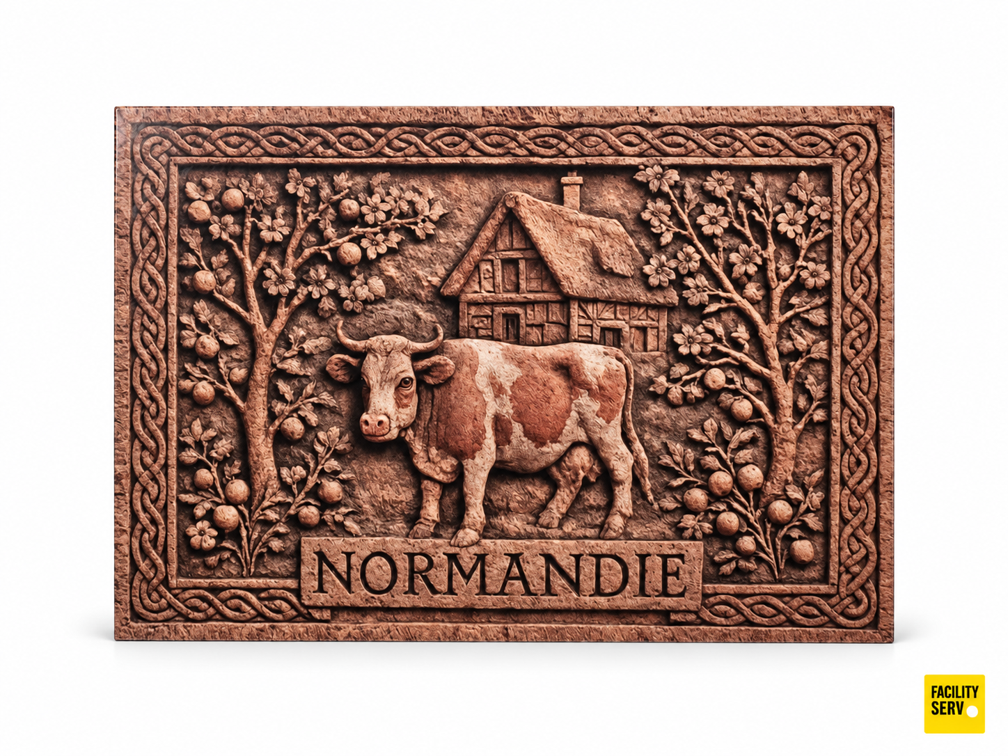 Collection de cartes postales « La Normandie » — Collection Bas-relief — Vache