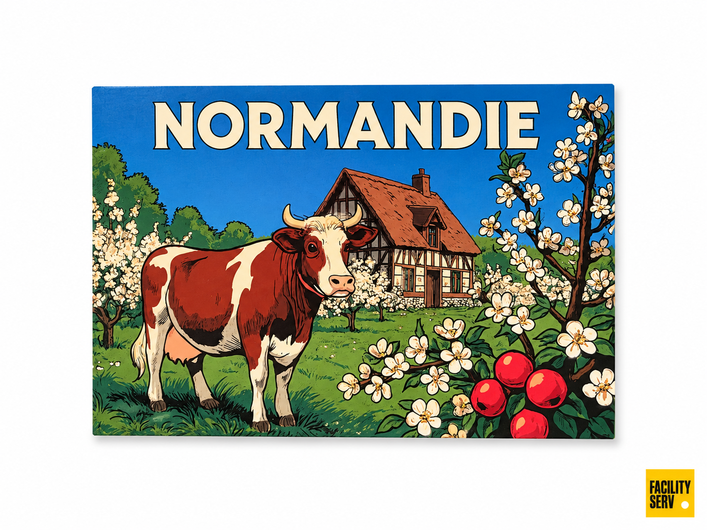 Collection de cartes postales « La Normandie » — Collection BD ligne claire — Vache