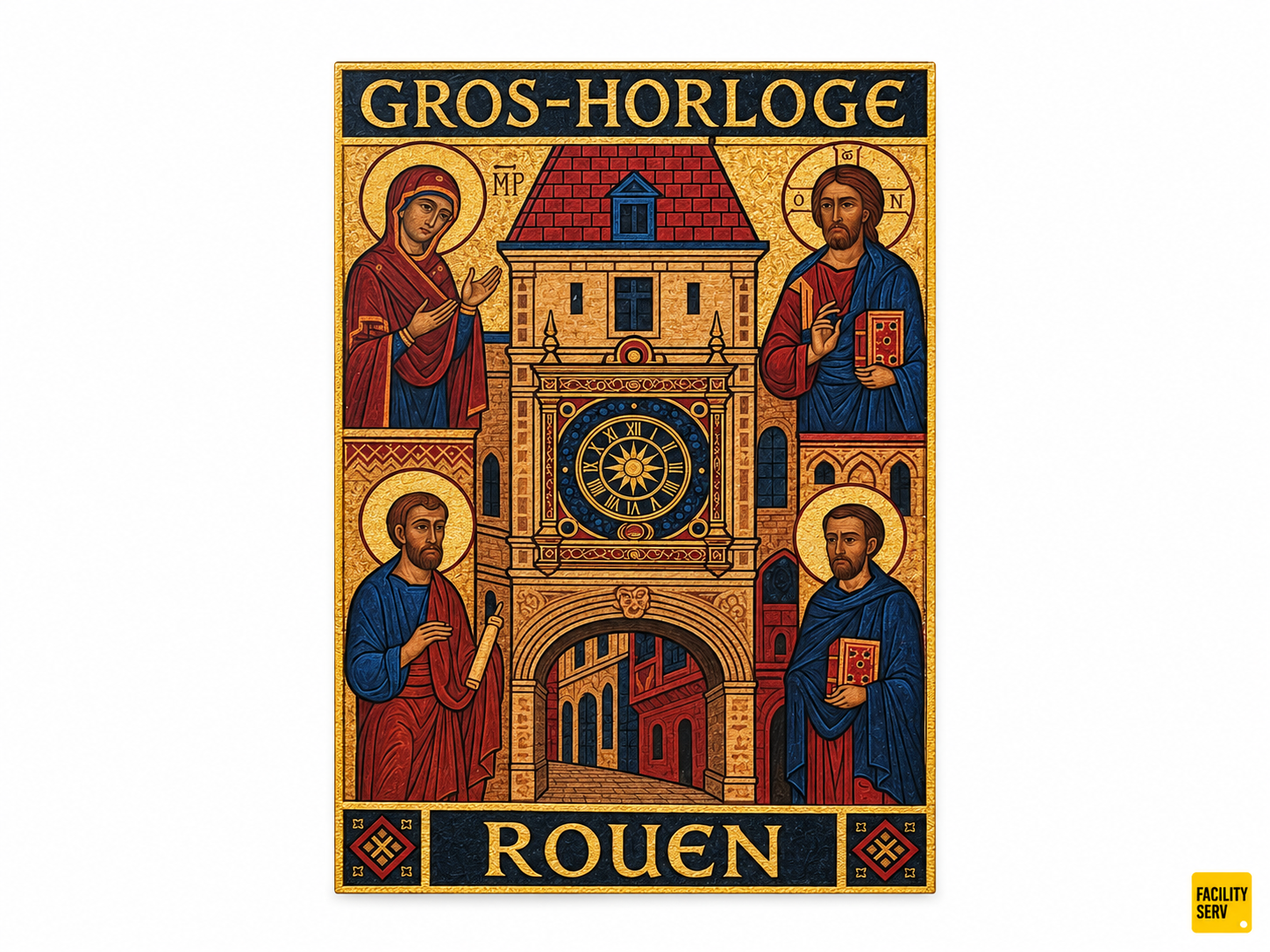 Collection de cartes postales « La Normandie » — Collection d’inspiration byzantine — Gros-Horloge