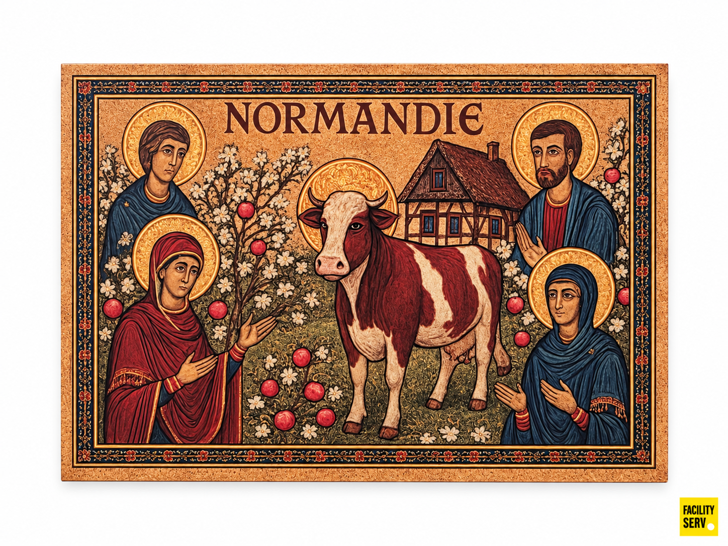 Collection de cartes postales « La Normandie » — Collection d’inspiration byzantine — Vache