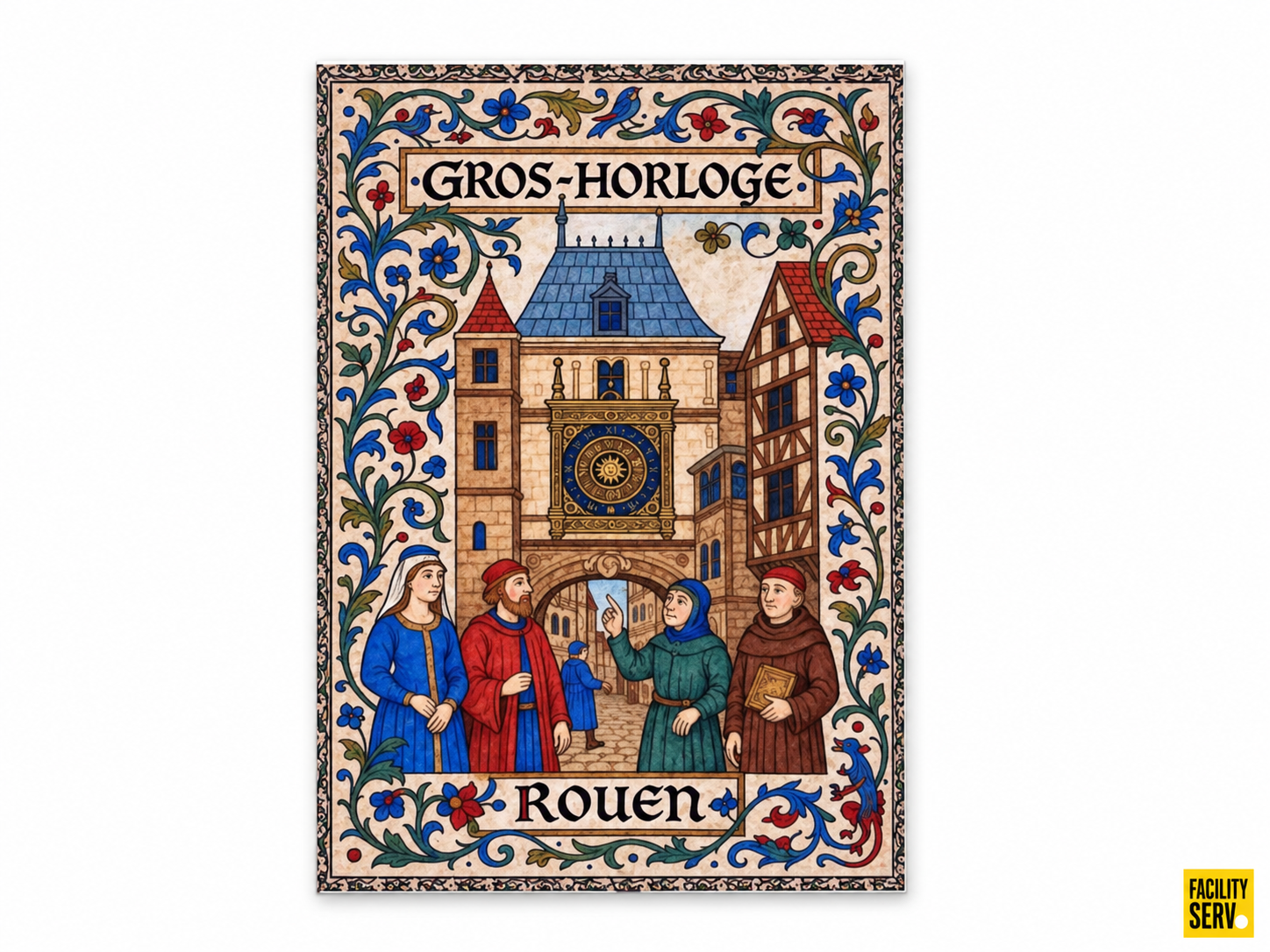 Collection de cartes postales « La Normandie » — Collection Enluminure — Gros-Horloge