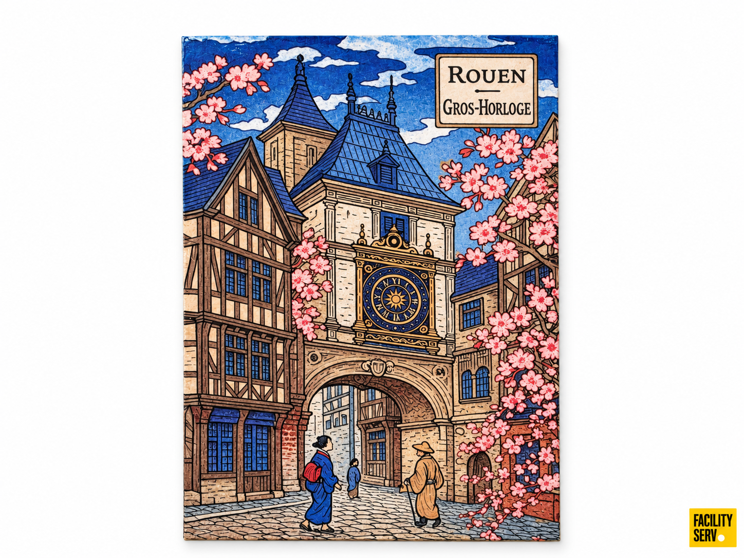 Collection de cartes postales « La Normandie » — Collection Estampe japonaise — Gros-Horloge