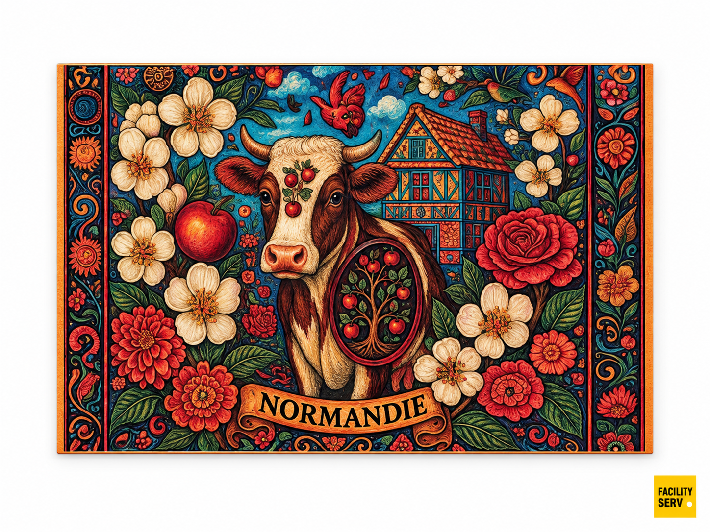 Collection de cartes postales « La Normandie » — Collection Frida Kahlo — Vache
