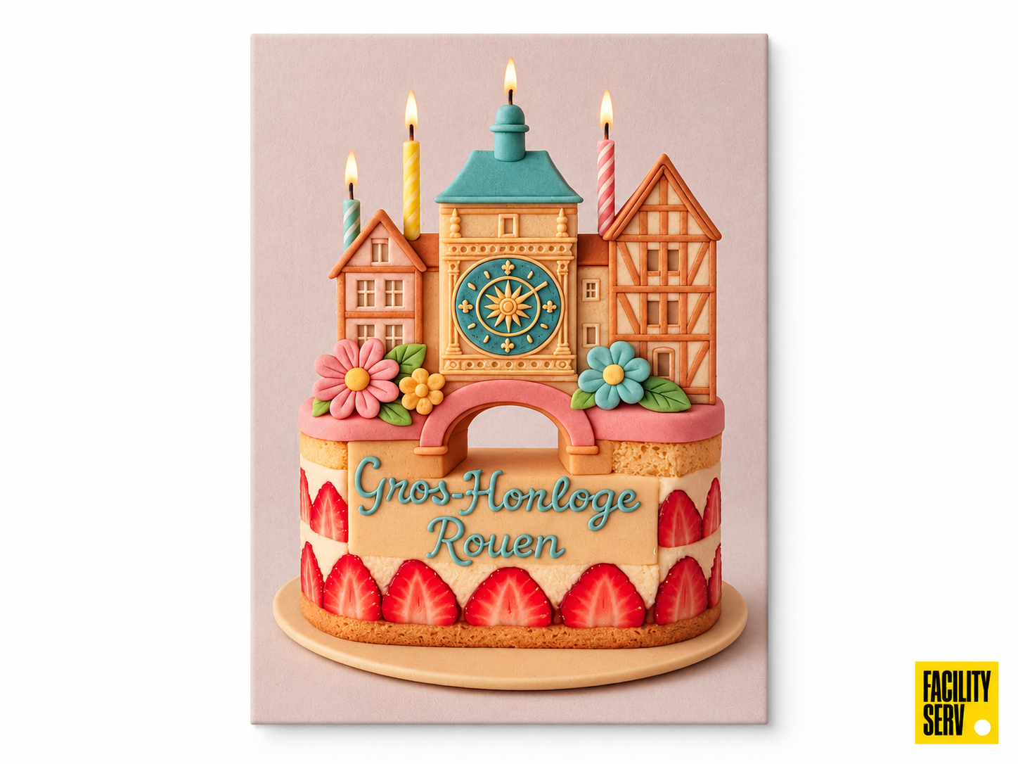 Collection de cartes postales « La Normandie » — Collection Gâteau d’anniversaire — Gros-Horloge