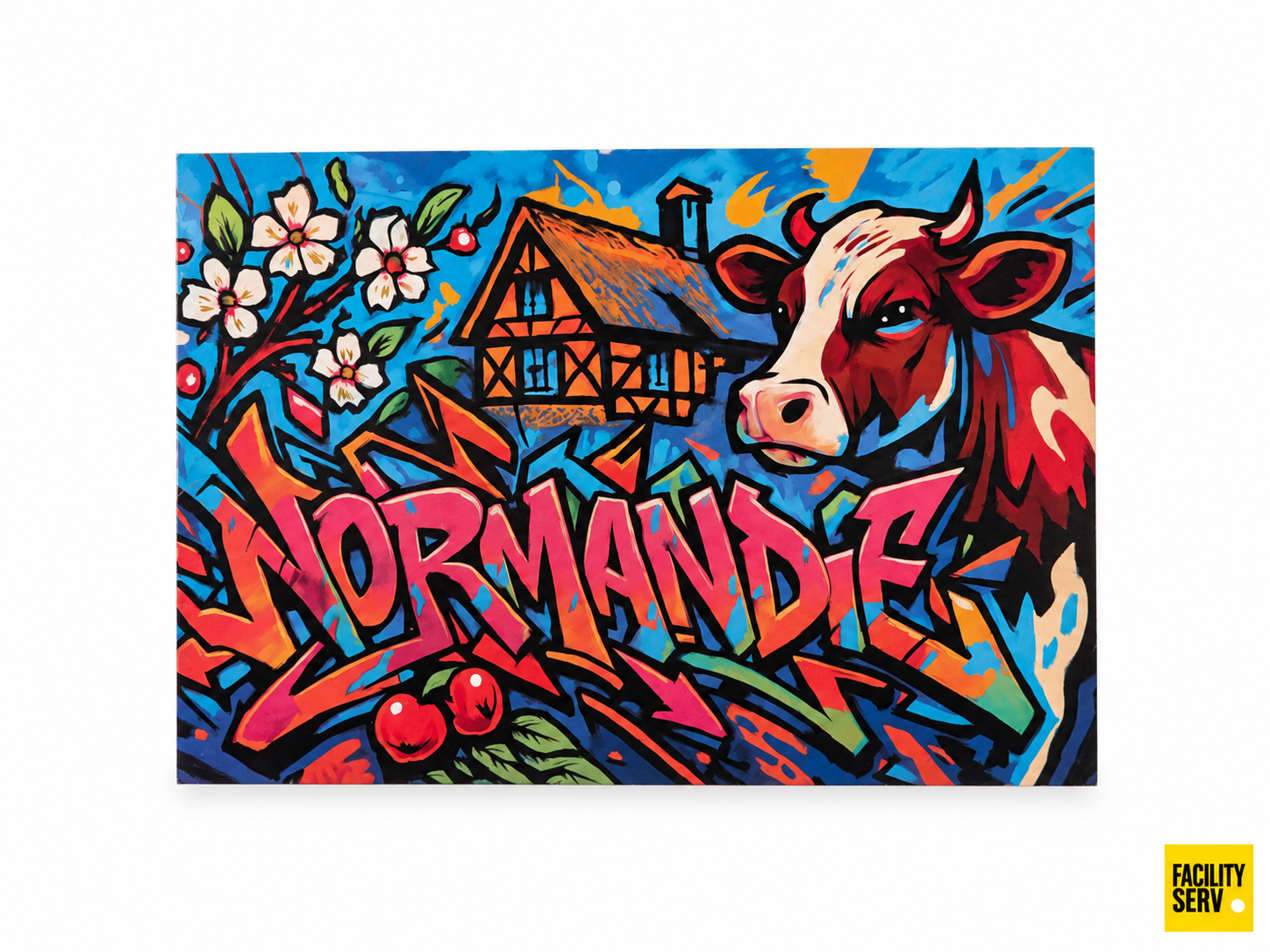 Collection de cartes postales « La Normandie » — Collection Graffiti — Vache