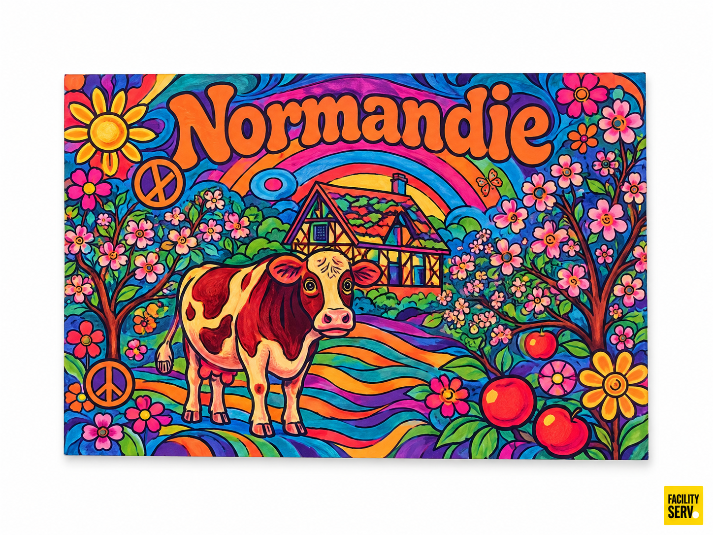 Collection de cartes postales « La Normandie » — Collection Hippie — Vache