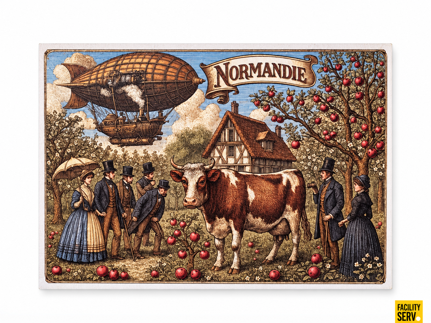 Collection de cartes postales « La Normandie » — Collection Jules Verne — Vache