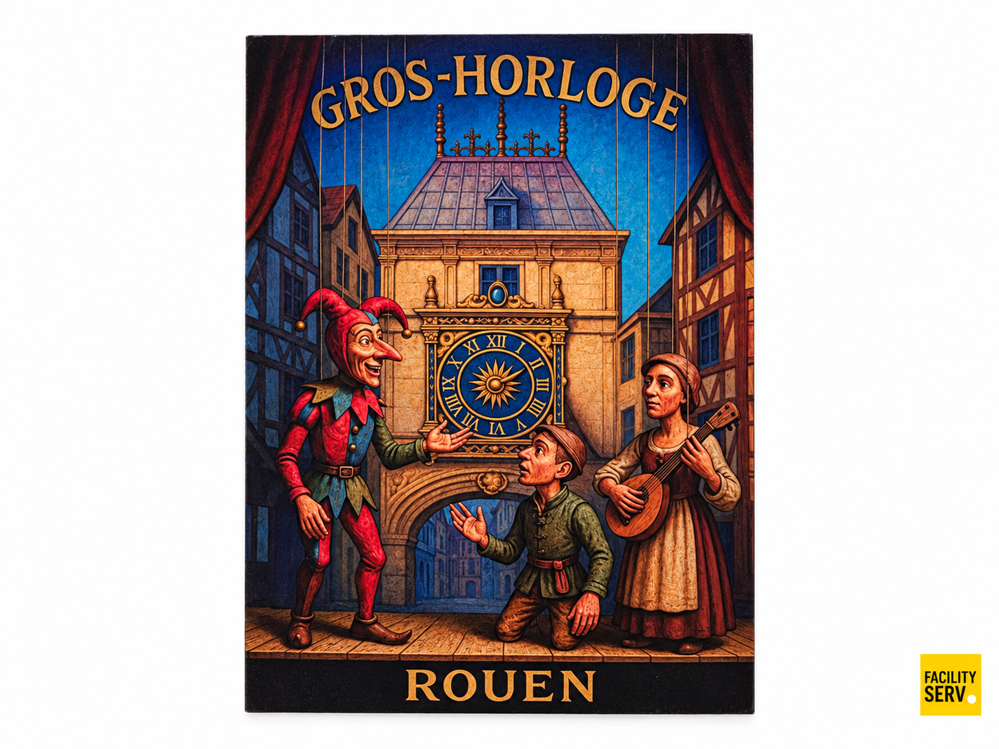 Collection de cartes postales « La Normandie » — Collection Marionnettes à fils — Gros-Horloge