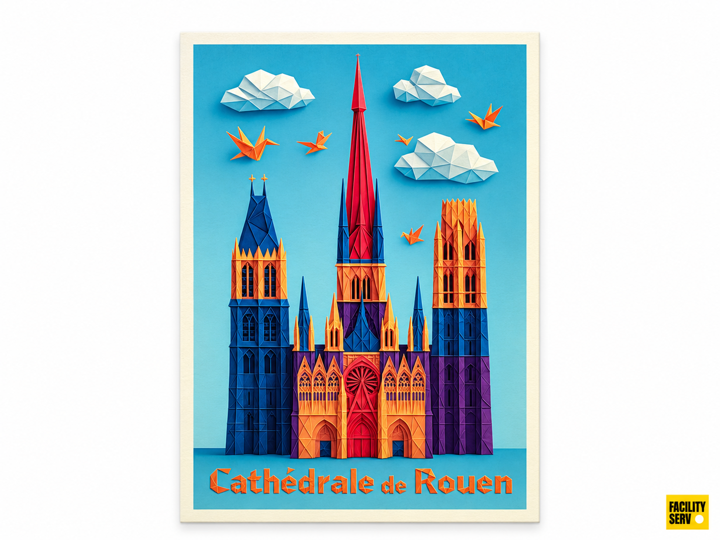 Collection de cartes postales « La Normandie » — Collection Origami — Cathédrale