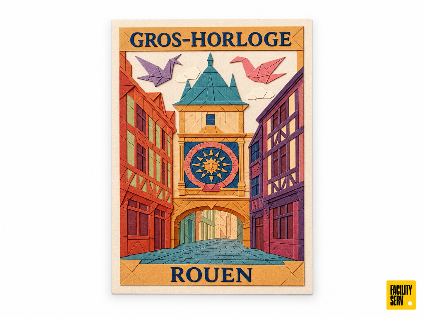 Collection de cartes postales « La Normandie » — Collection Origami — Gros-Horloge