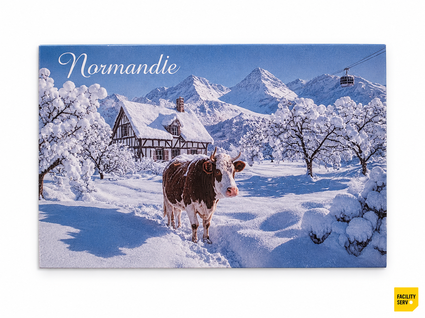 Collection de cartes postales « La Normandie » — Collection Sports d’hiver — Vache