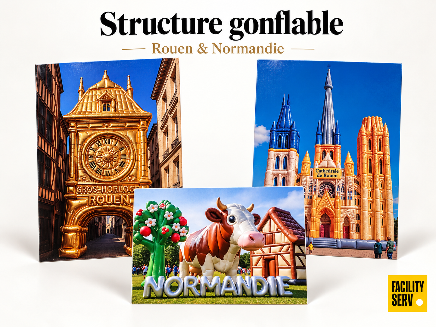 Collection de cartes postales « La Normandie » — Collection Structure gonflable — 3 modèles