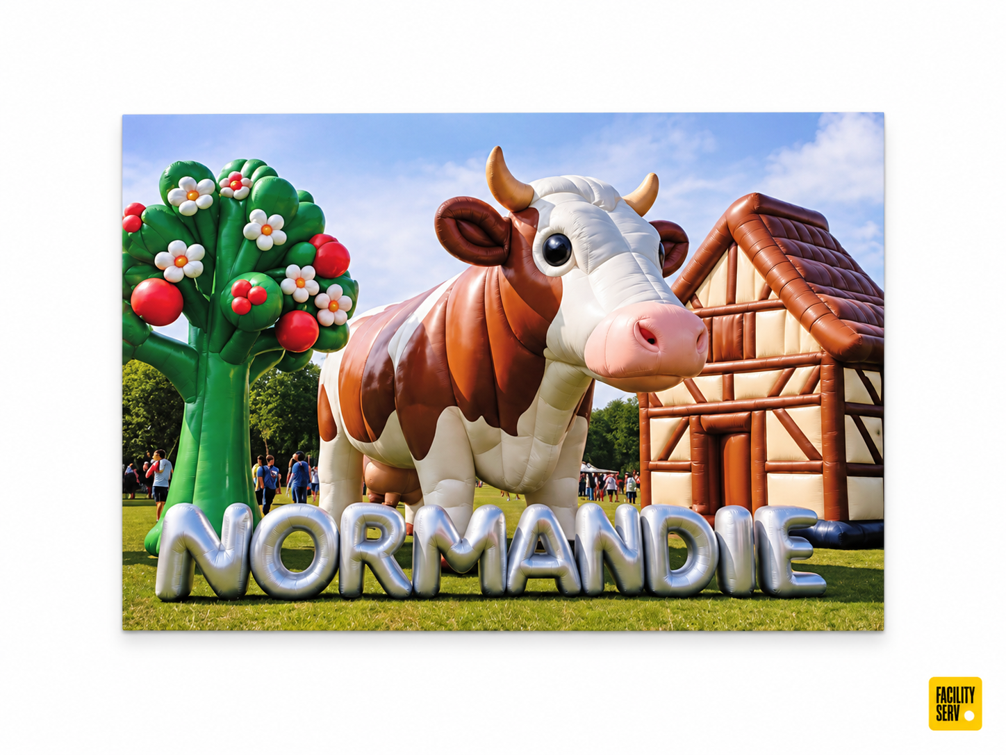 Collection de cartes postales « La Normandie » — Collection Structure gonflable — Vache
