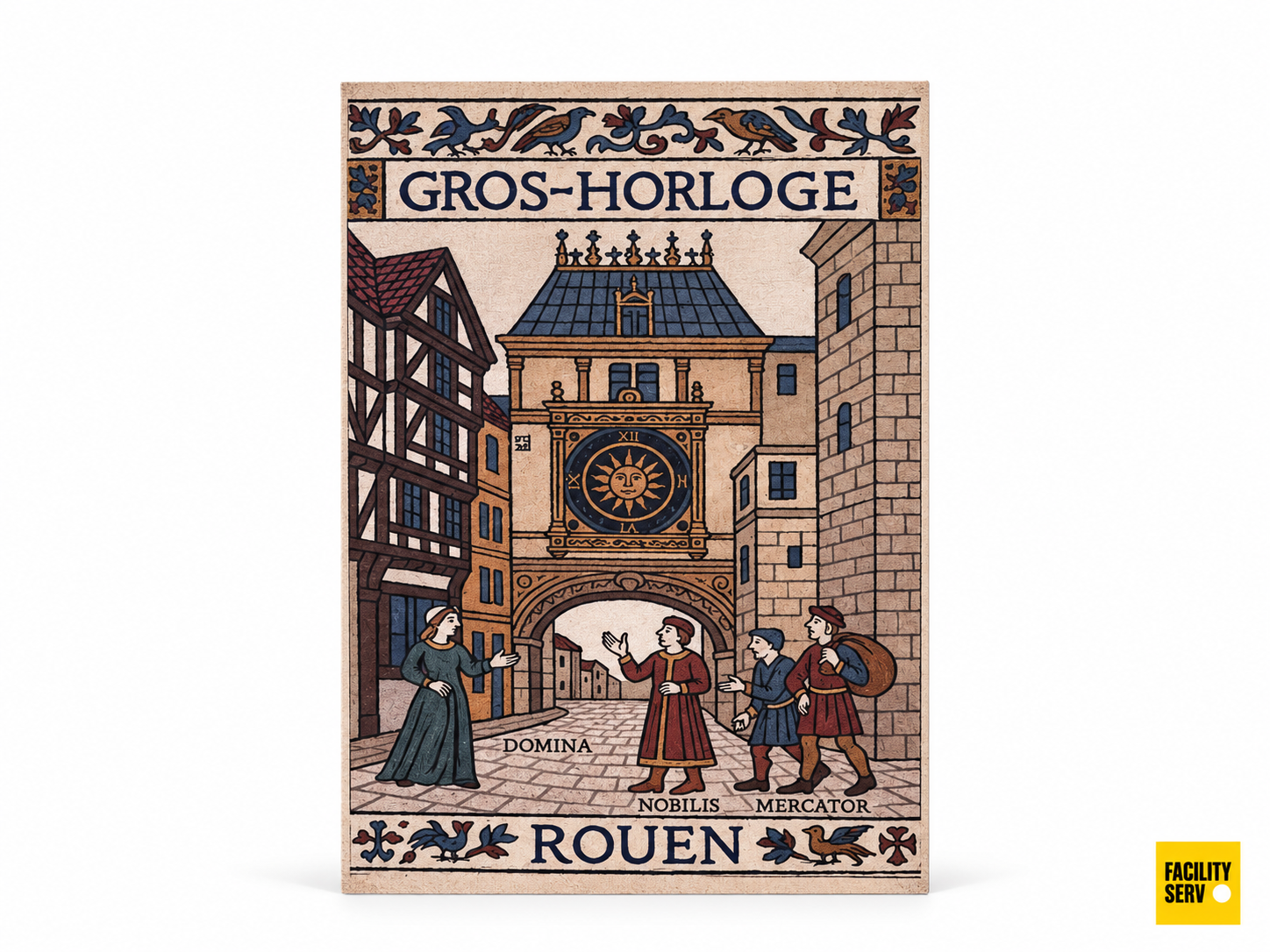 Collection de cartes postales « La Normandie » — Inspiration Tapisserie de Bayeux — Gros Horloge