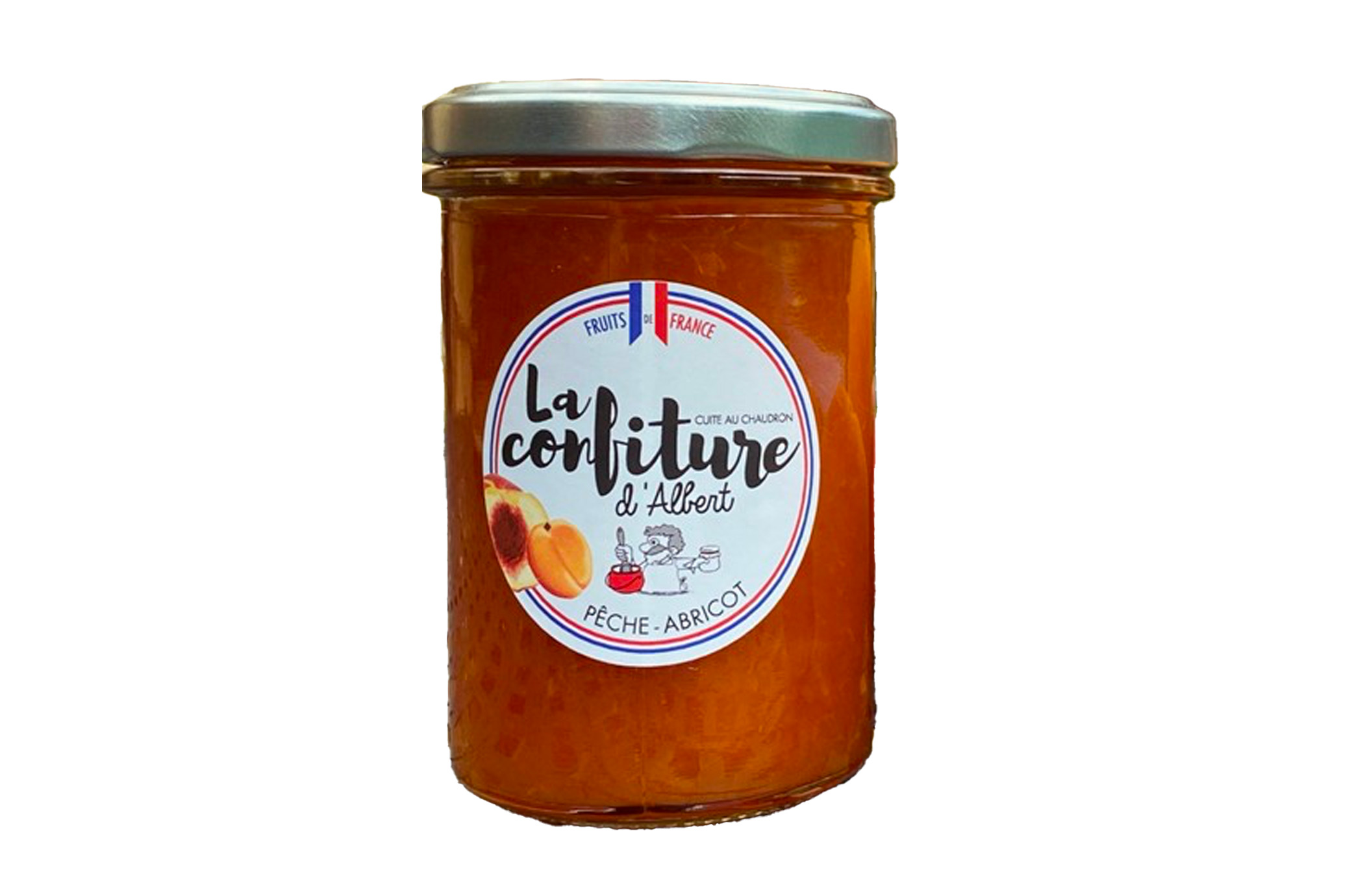Confiture BIO de Pêche Abricot 240g (Les confitures d'Albert)
