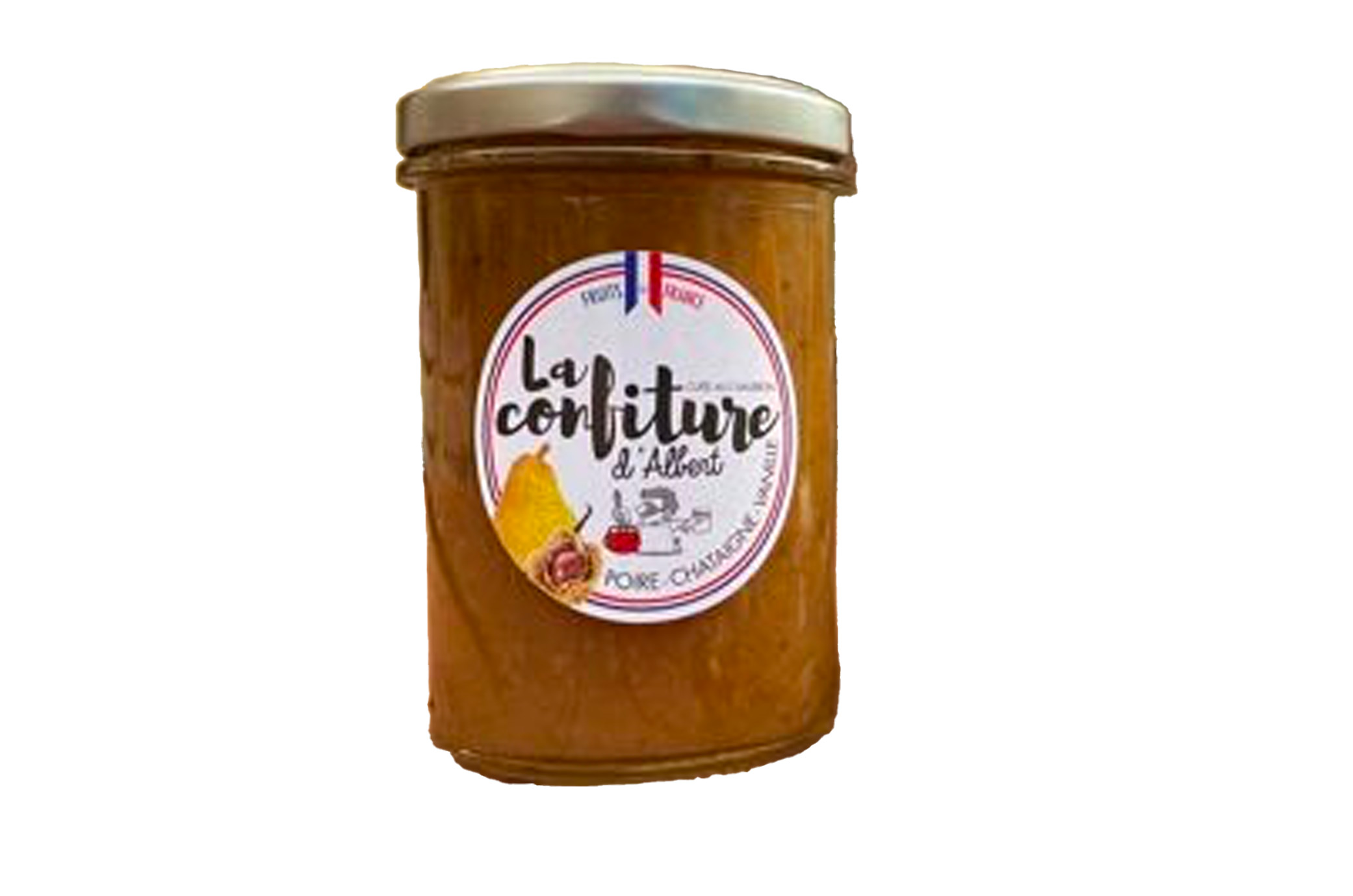 Confiture BIO de poire chétaigne vanille 240g (Les confitures d'Albert)
