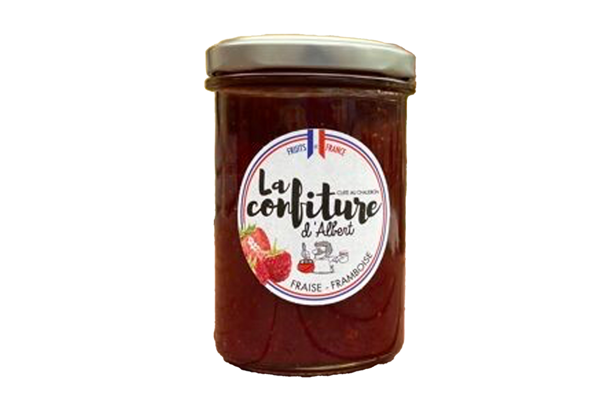 Confiture BIO Fraise Framboise 240g (Les confitures d'Albert)