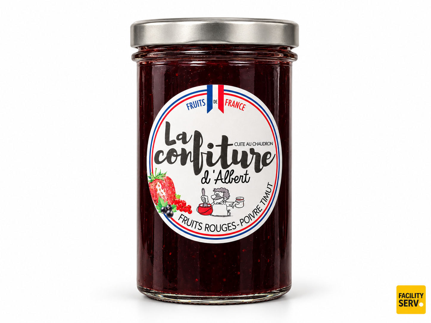 Confiture bio fruits rouges et poivre Timut — La Confiture d’Albert — 240 g
