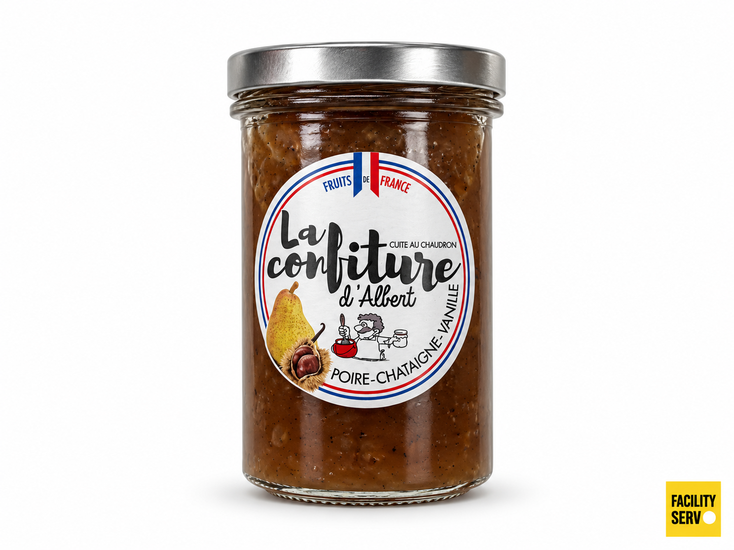 Confiture bio poire, châtaigne et vanille — La Confiture d’Albert — 240 g